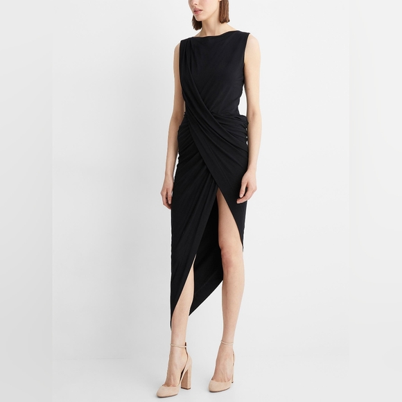 Vivienne Westwood Black Form Fit Assymetric Jersey Dress XXL - Picture 2 of 13